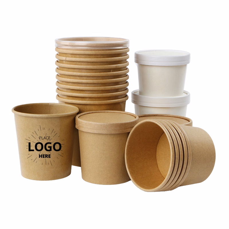 8oz Ice Cream Cup With Lid