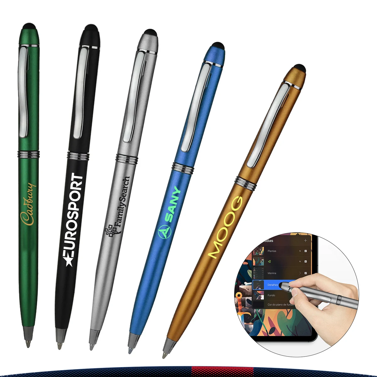 Moll Twist Action Plastic Stylus Pens 1
