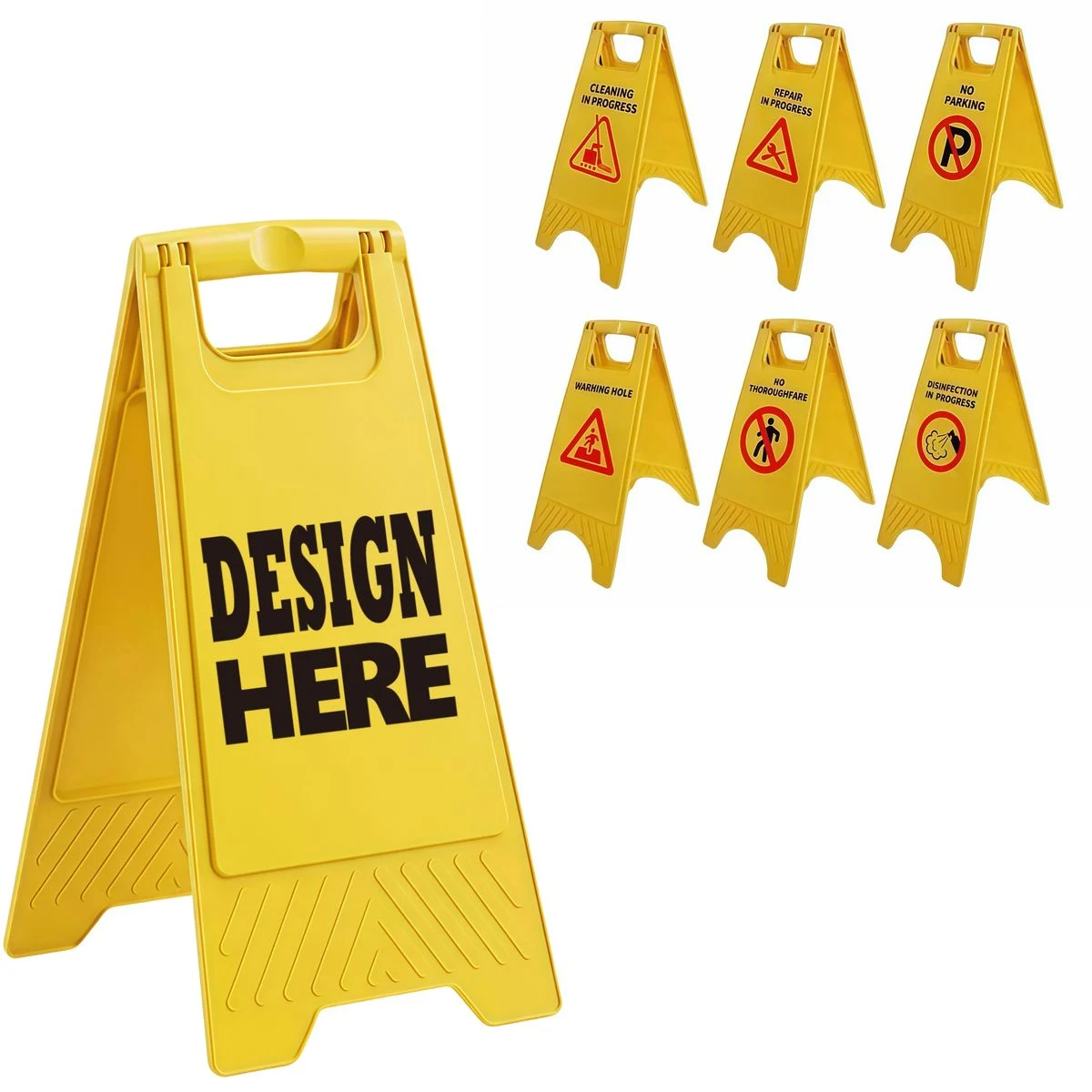 Plastic Foldable A Frame Safety Warning Sign 1