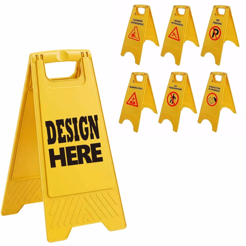 Plastic Foldable A Frame Safety Warning Sign