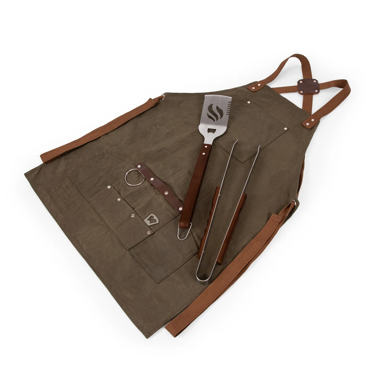 BBQ Apron with Tools & Bottle Opener 1