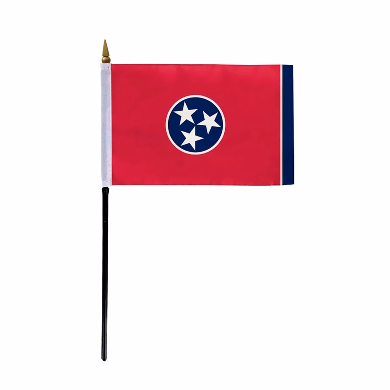 4"x6" & 12"x18'' Tennessee ePoly Printed Stick Flags