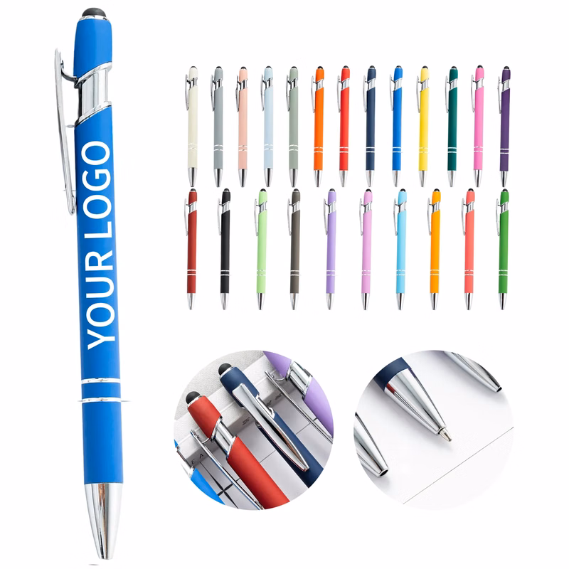 5.6 Inch Ballpoint Pen with Dual Stylus Tips Compact