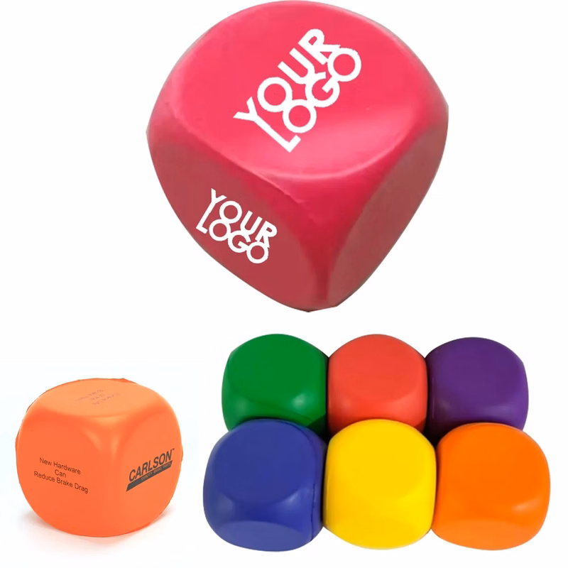 2.2" Squishy Foam Dice Relievers Stress Balls