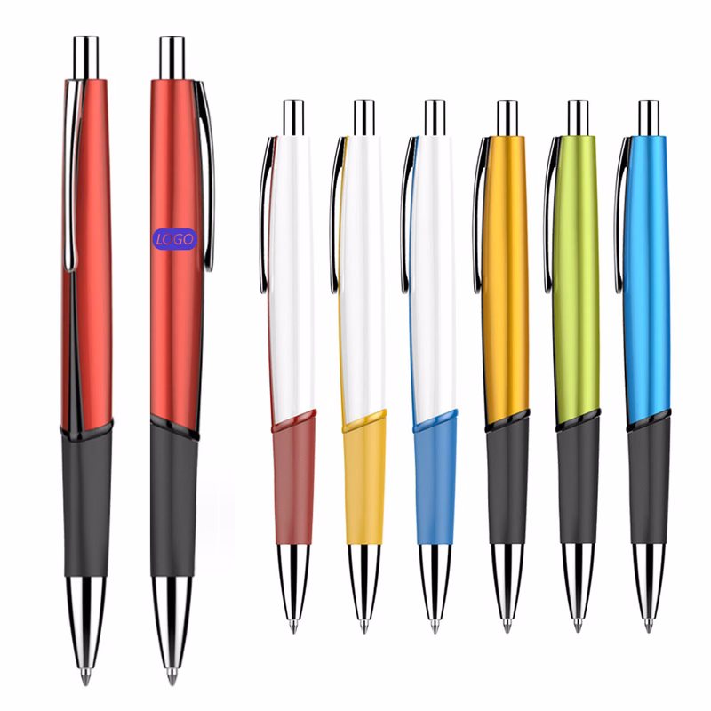 Plastic Triangle Click Pen With Grip