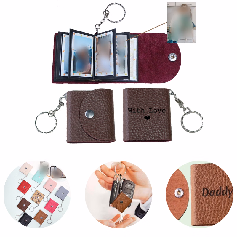 Personalized Mini Photo Album Keychain
