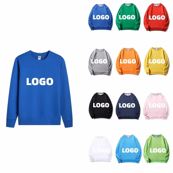 Casual Round Neck Long Sleeve Solid Color Sweatshirt