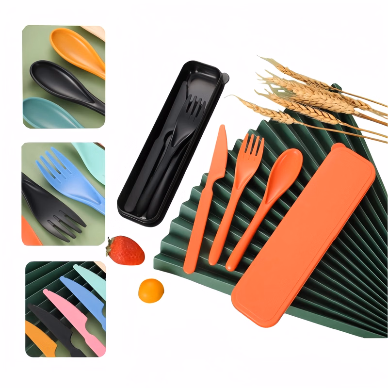 Outdoor camping reusable tableware set