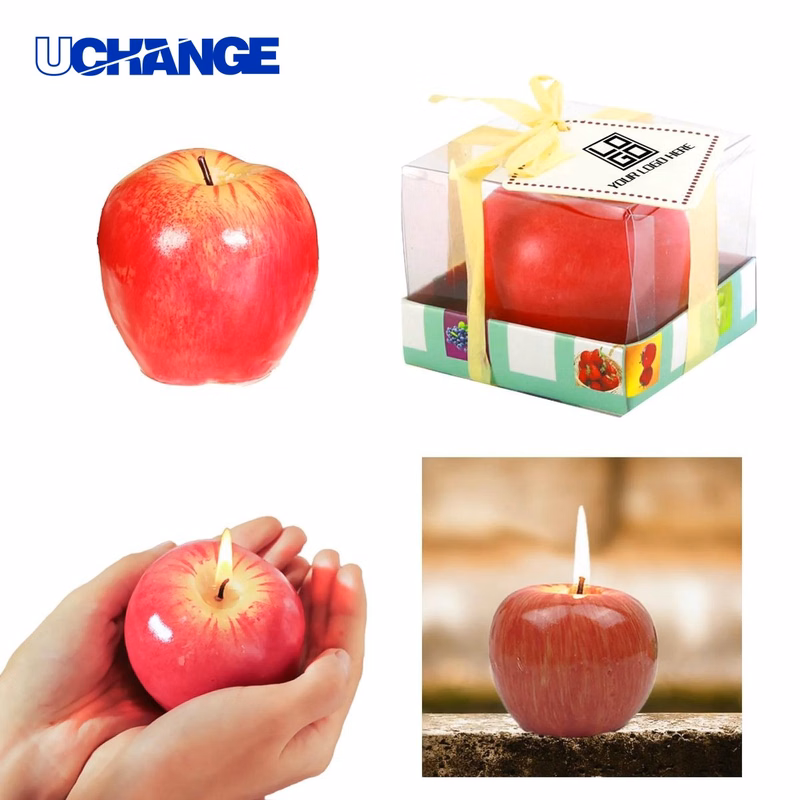 Apple-Shaped Candle Party Favor