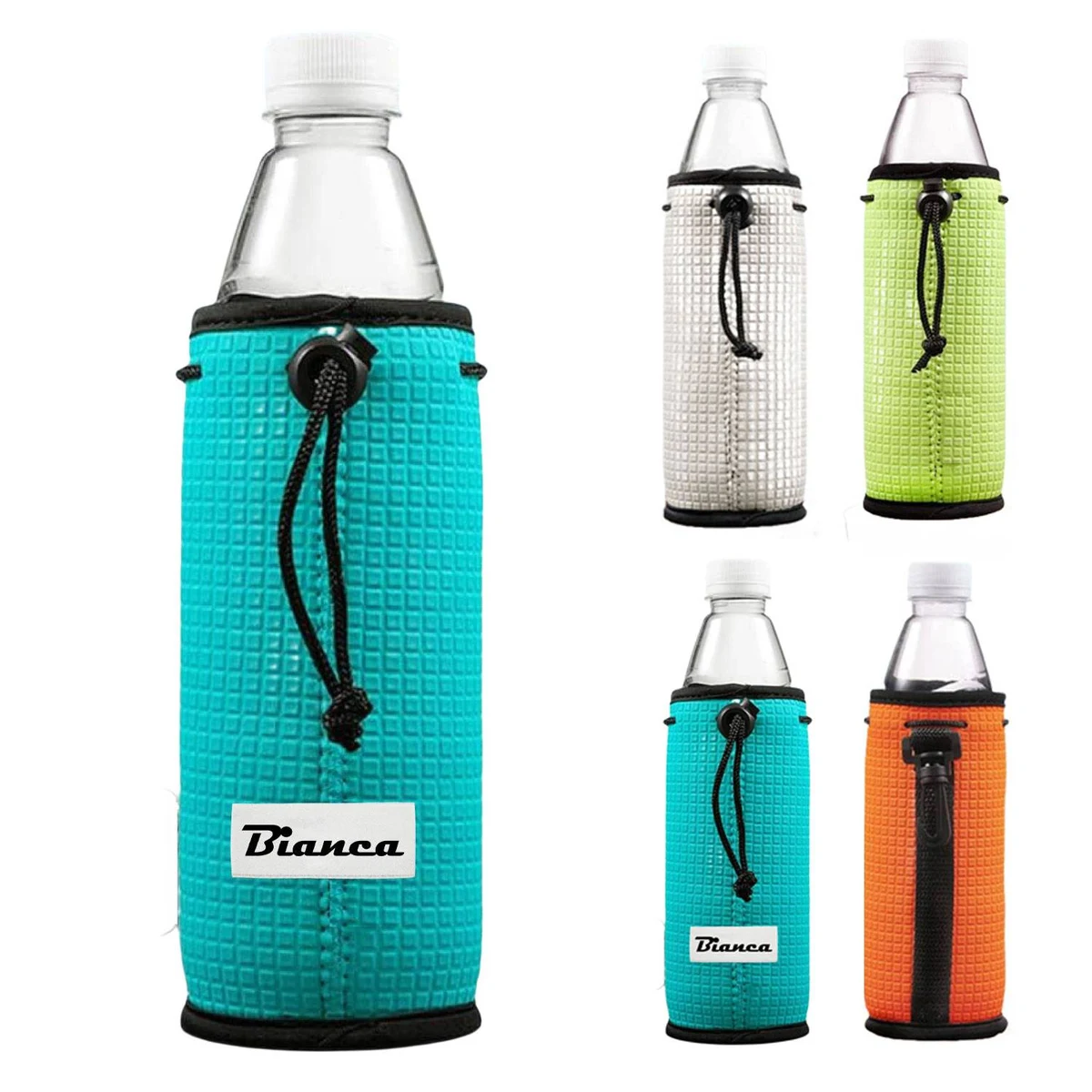 Neoprene Water Bottle Sleeve Fits 18oz Non Slip Cooler, custom koozie with logo imprint 1