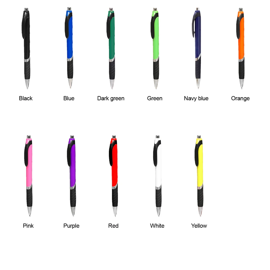 Bright Colored Ballpoint Pens with Grip 1