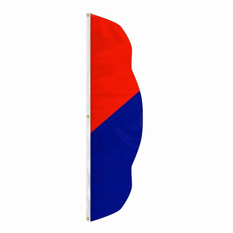 Semi-Stock 2 Color Feather Style 2 Attention Flag