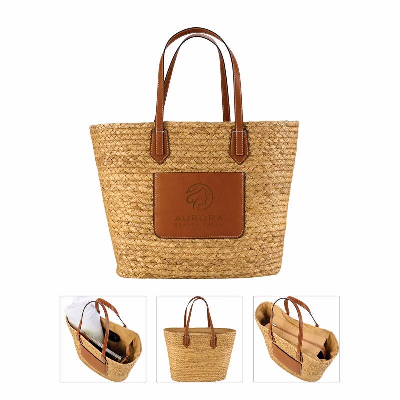 Akena Natural Hyacinth Grass Tote