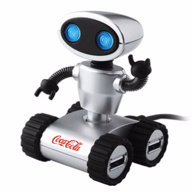 Robot USB 2.0 HUB (Silver/Black)