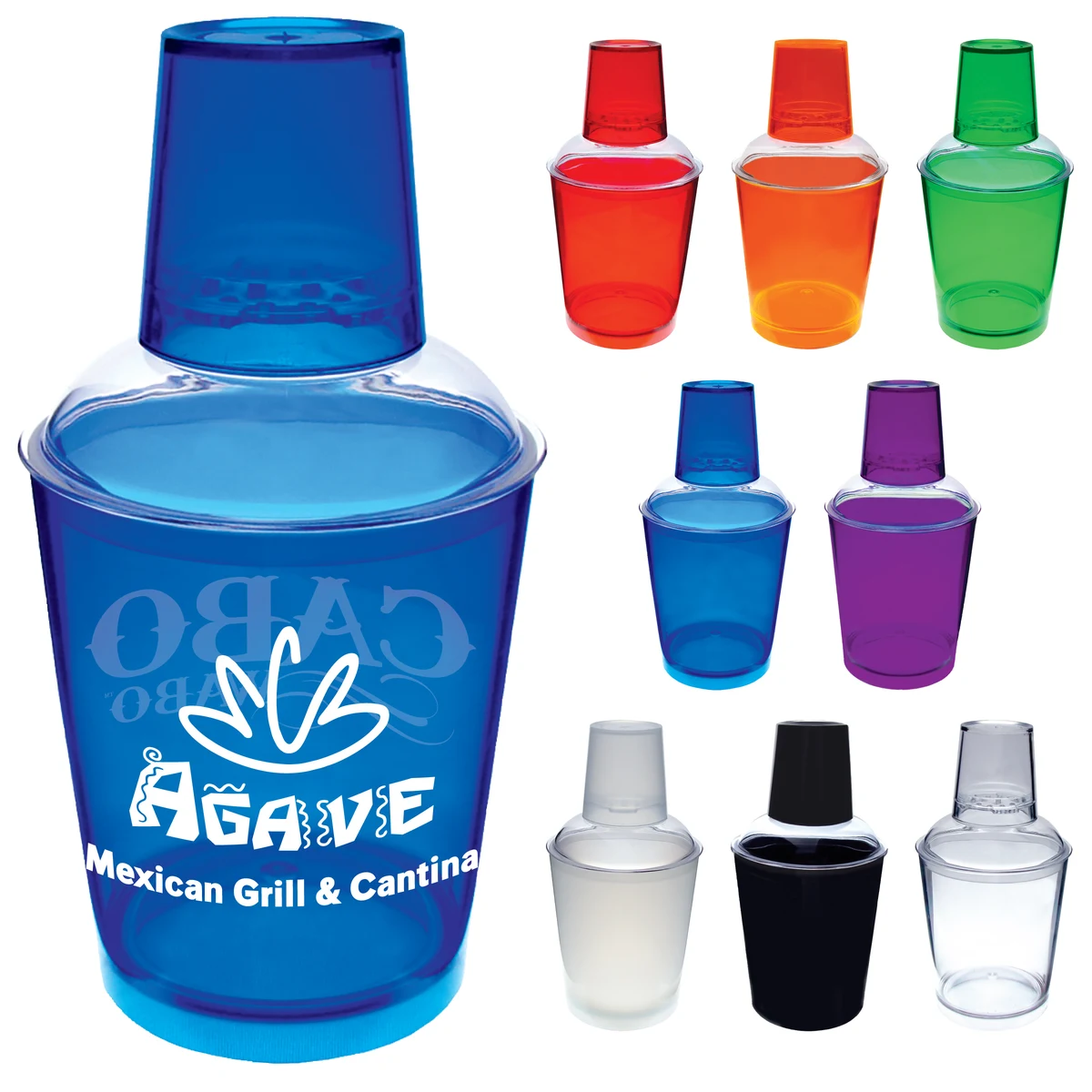 12oz 3 Piece Plastic Cocktail Shaker 1