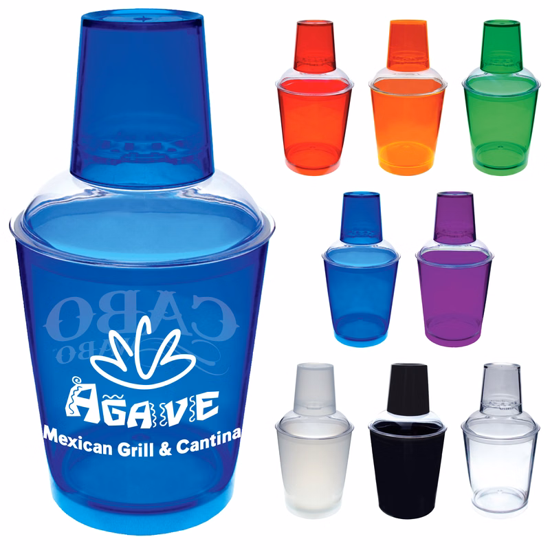 12oz 3 Piece Plastic Cocktail Shaker