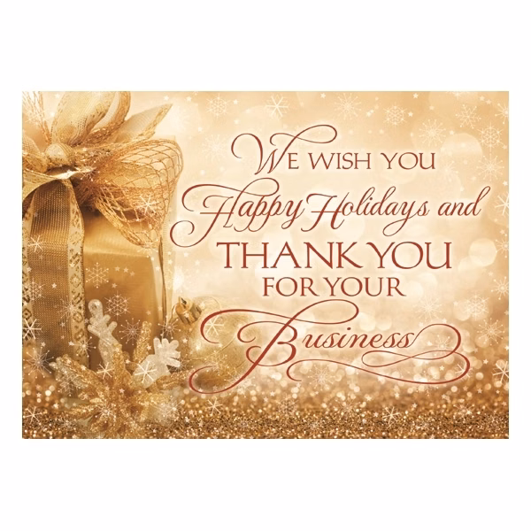 Gold Joy Holiday Greeting Card
