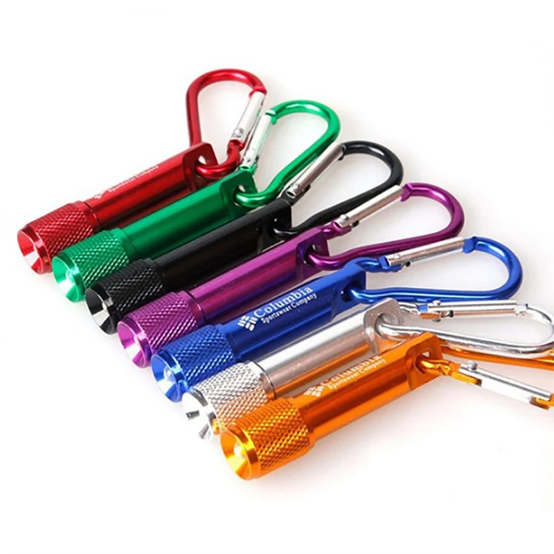 Mini flash light with carabiner 1