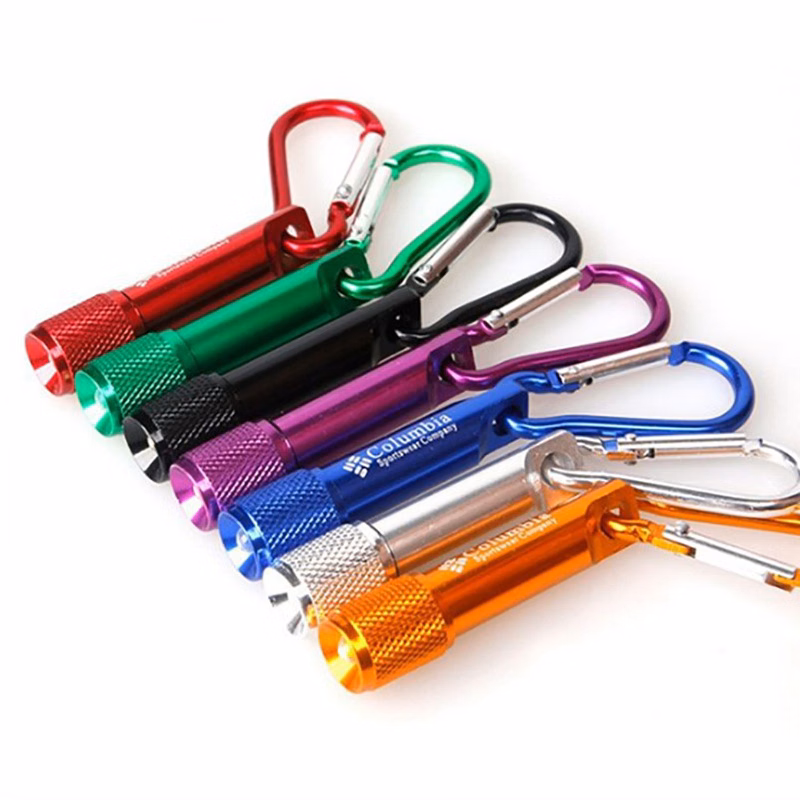 Mini flash light with carabiner