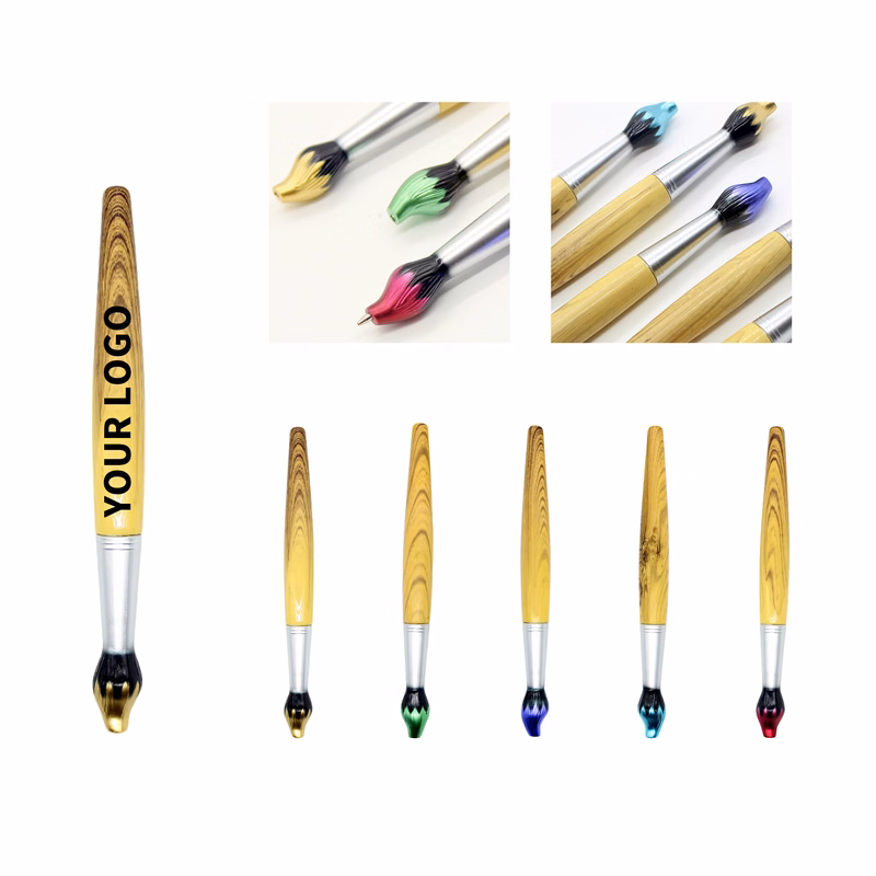 Brush Style Ballpoint Pen Plastic Barrel 6.06"