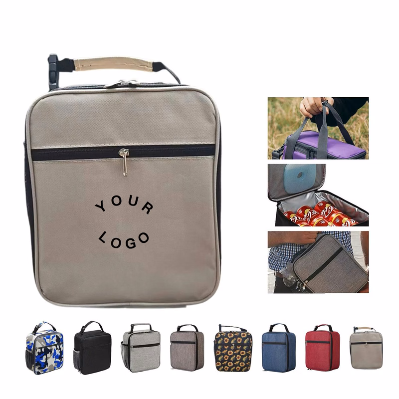Oxford Lunch Bag with Double Zipper