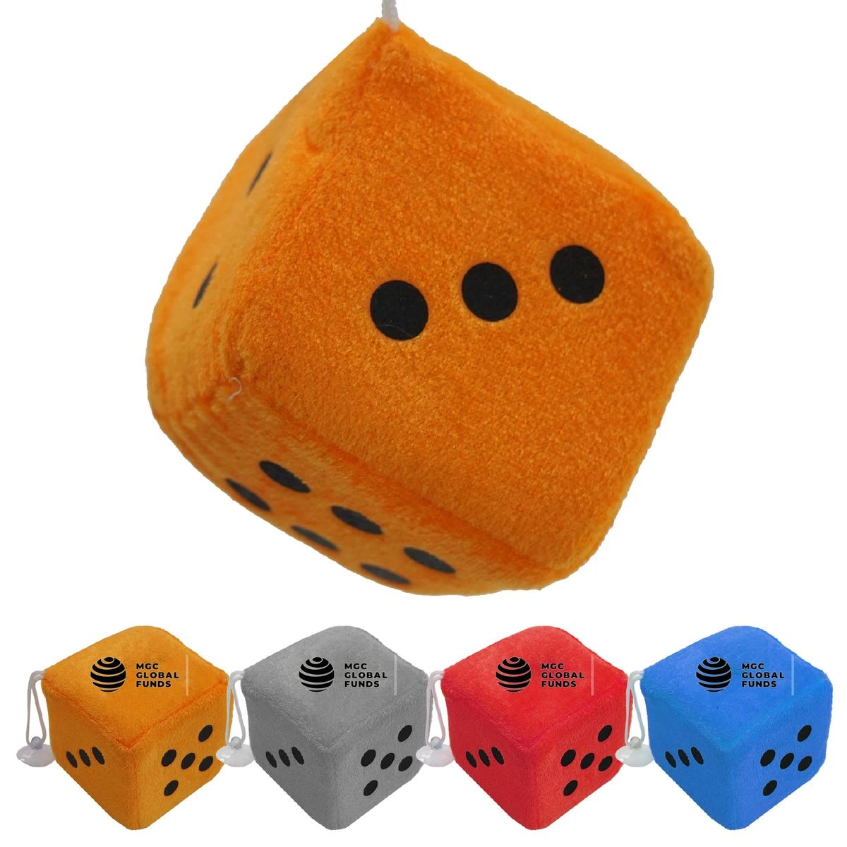 Dotted Fuzzy Dice ?C Car Mirror Hanging Ornament 1