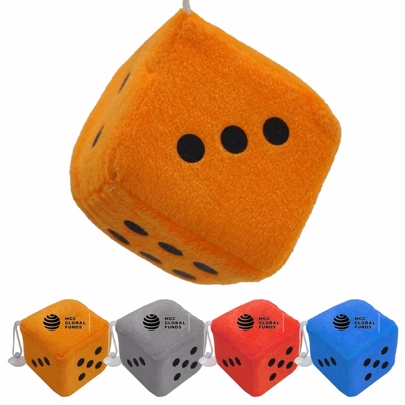 Dotted Fuzzy Dice ?C Car Mirror Hanging Ornament