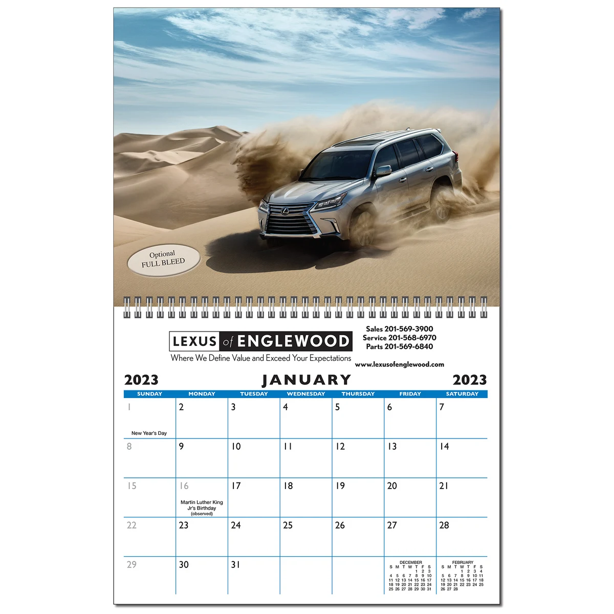 Custom 13 Image Appointment Style Calendar 1