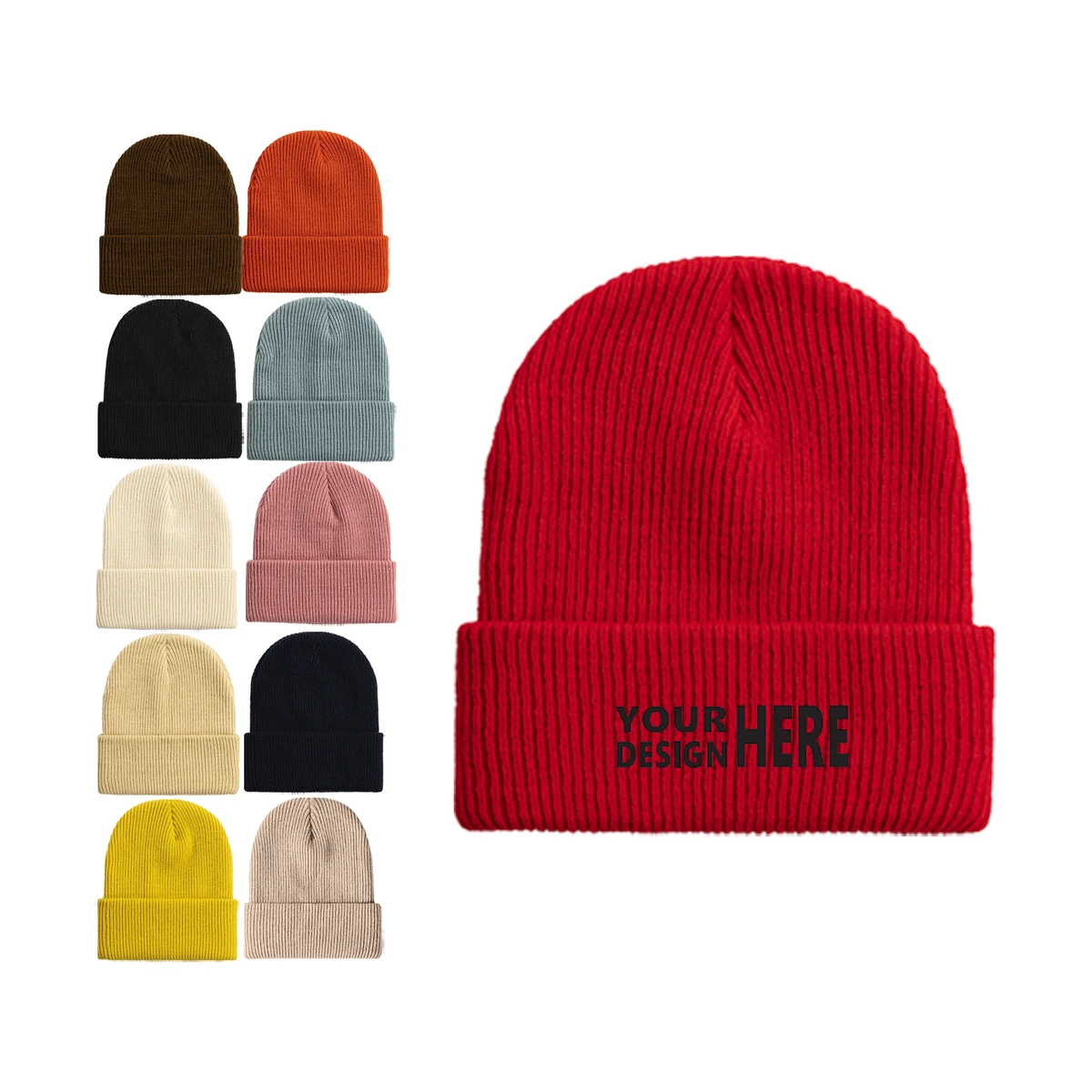 Embroidered Knitted Cold Cap 1