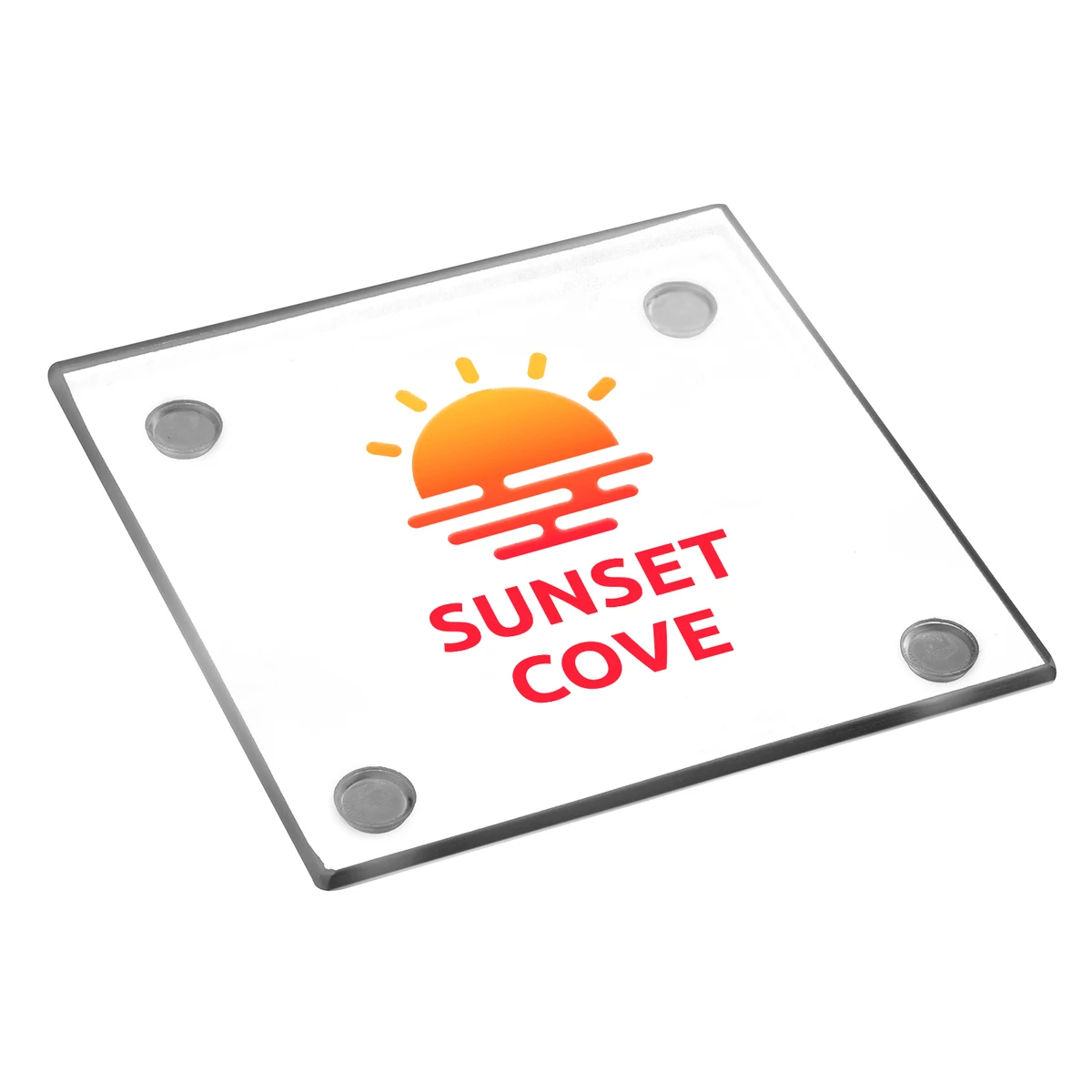 4" Glass Square Coaster (Full Color Imprint) 1