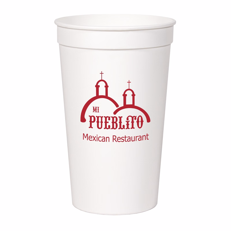 22 oz. Smooth White Stadium/Souvenir Cup