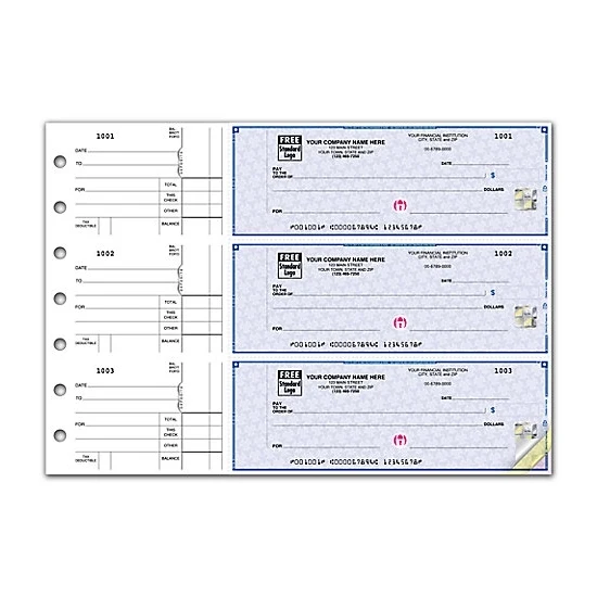 High security 3-on-a-page counter signature checks 1