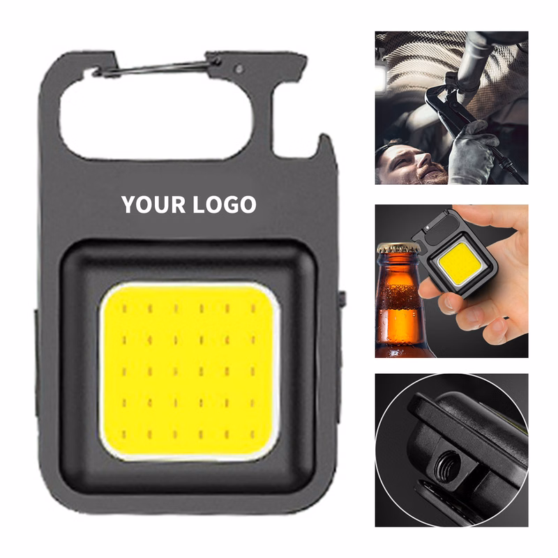 Rechargeable Keychain Cob Light With Carabiner 20.4"