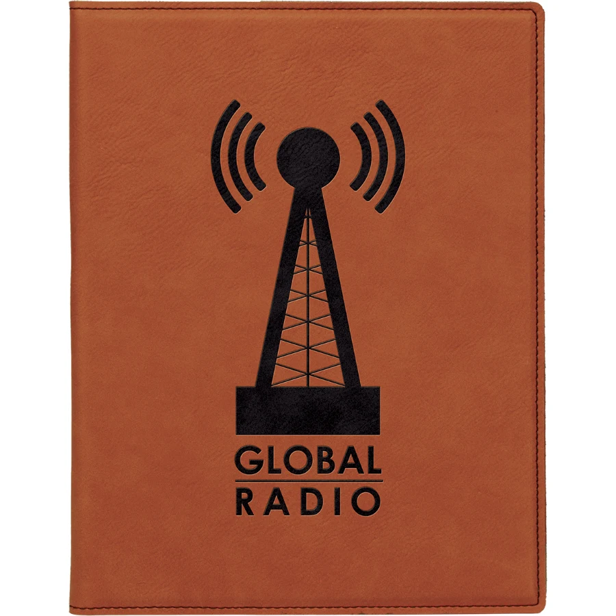 7" x 9" Rawhide Leatherette Small Portfolio with Notepad 1