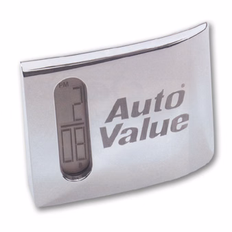 *CLOSEOUT* Millennium Series Silver Desk Clock w/ Digital Calendar