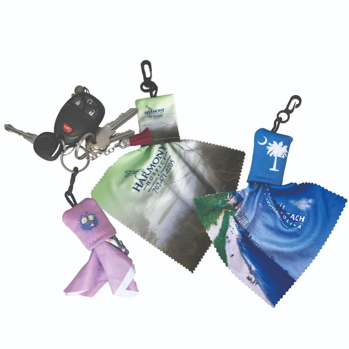 Microfiber Cloth Keychain Pouch 1