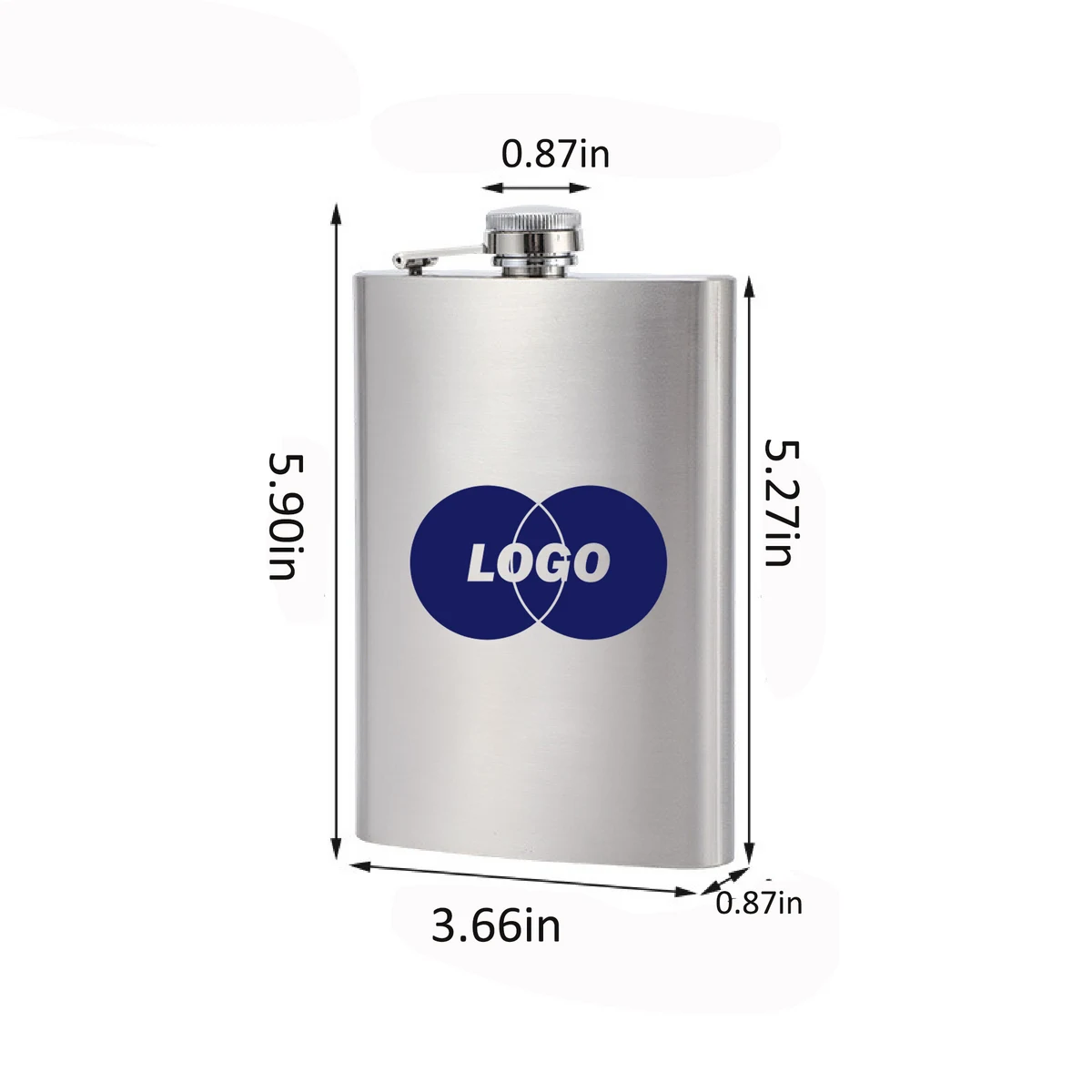 The 9oz Stainless Steel Hip Flask 1
