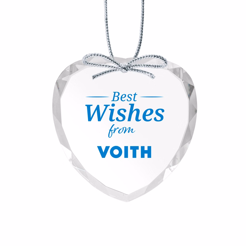 Optical Ornament - Heart Imprinted