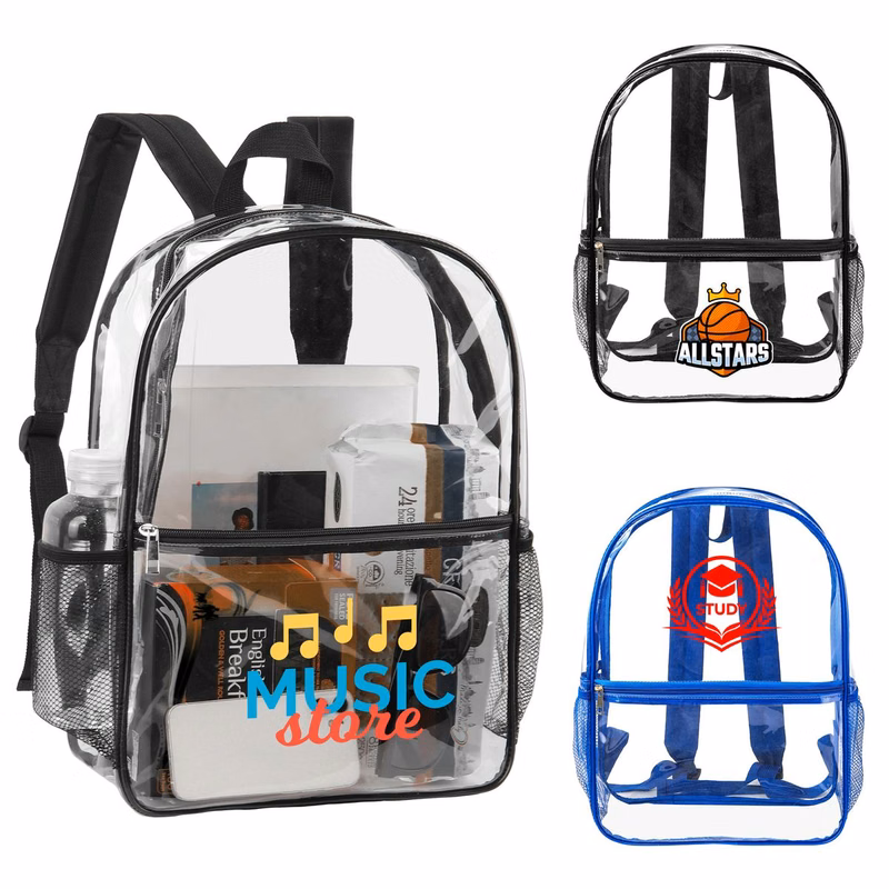 Rugged Dual-Purpose Transparent PVC Backpack


