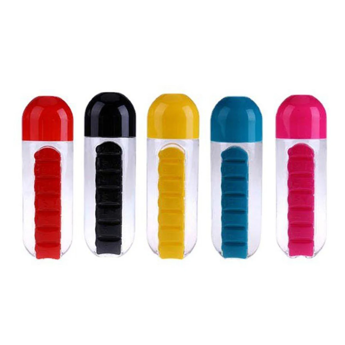 Plastic Water Bottle With Pill Organizer 1