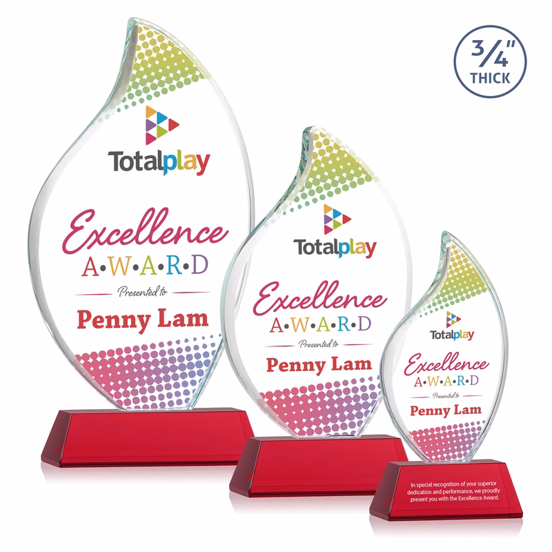 Odessy Flame Vividprint™ Award on Newhaven - Red