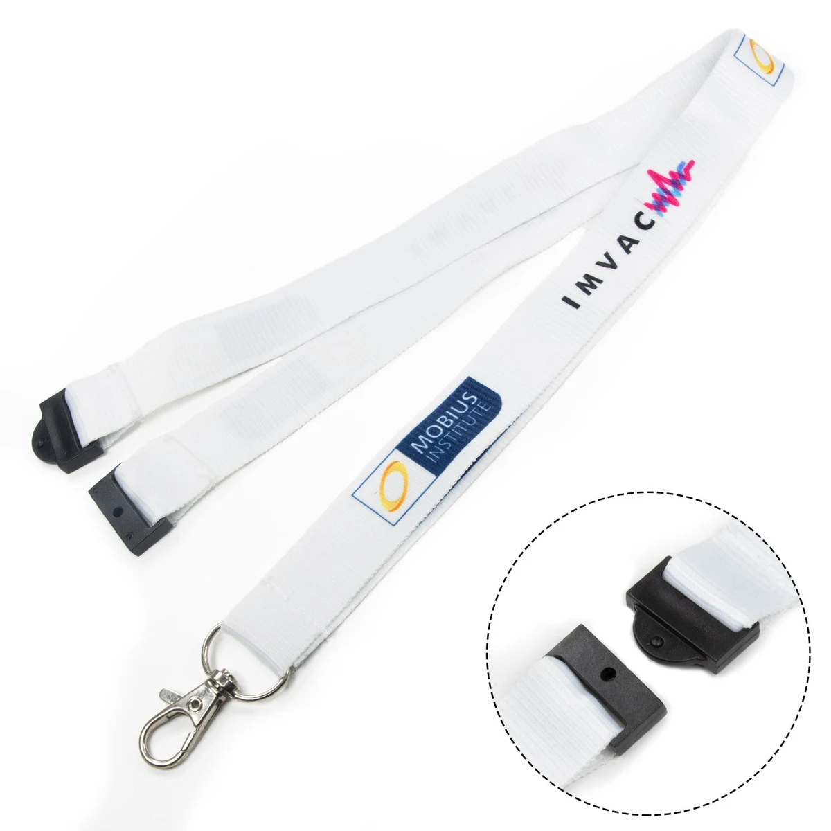 1/2" Polyester Full color Lanyards with Safety Breakaway 1