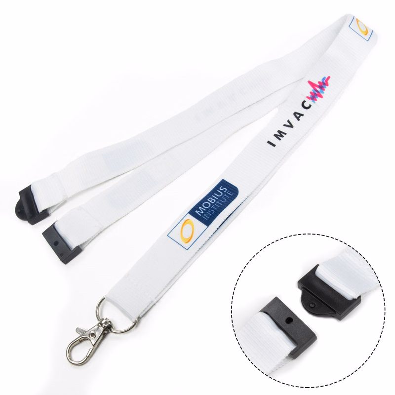 1/2" Polyester Full color Lanyards with Safety Breakaway