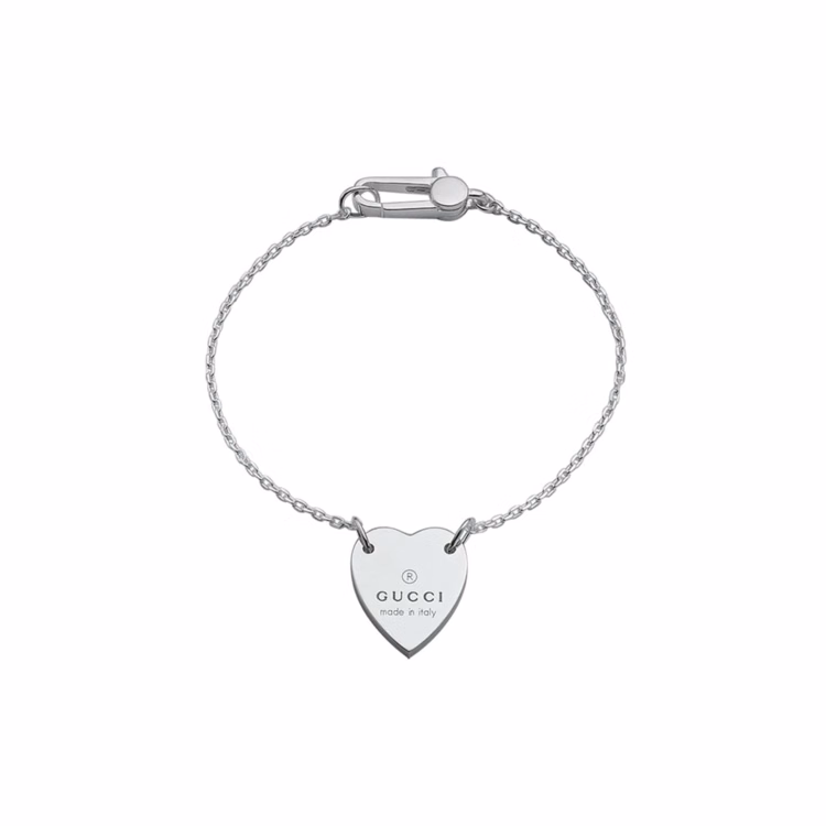 Gucci Trademark Bracelet with Heart Pendant