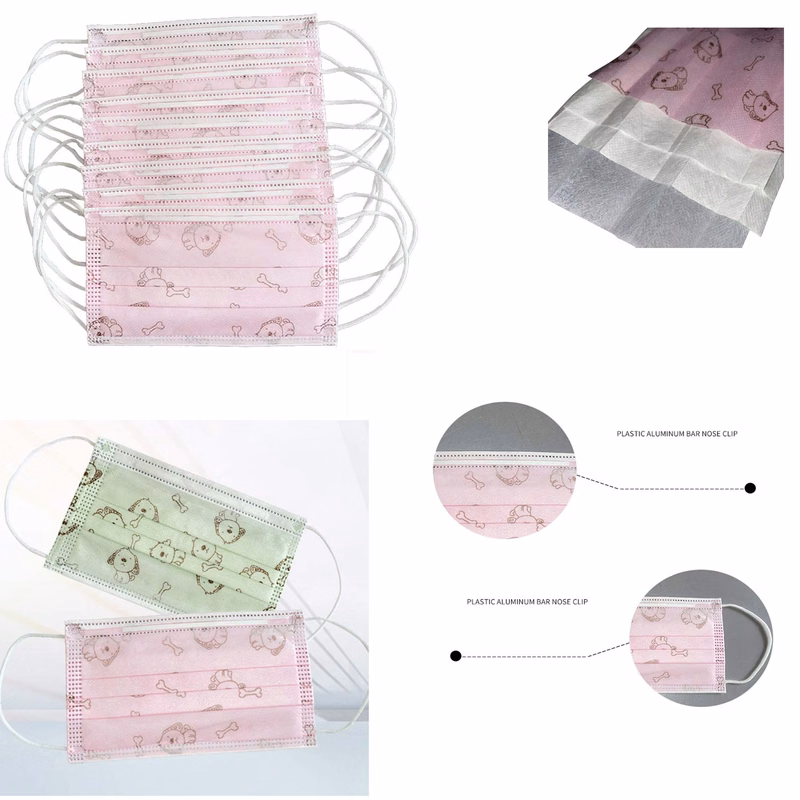 Non-Weven Carton Children Face Mask 3 Layer