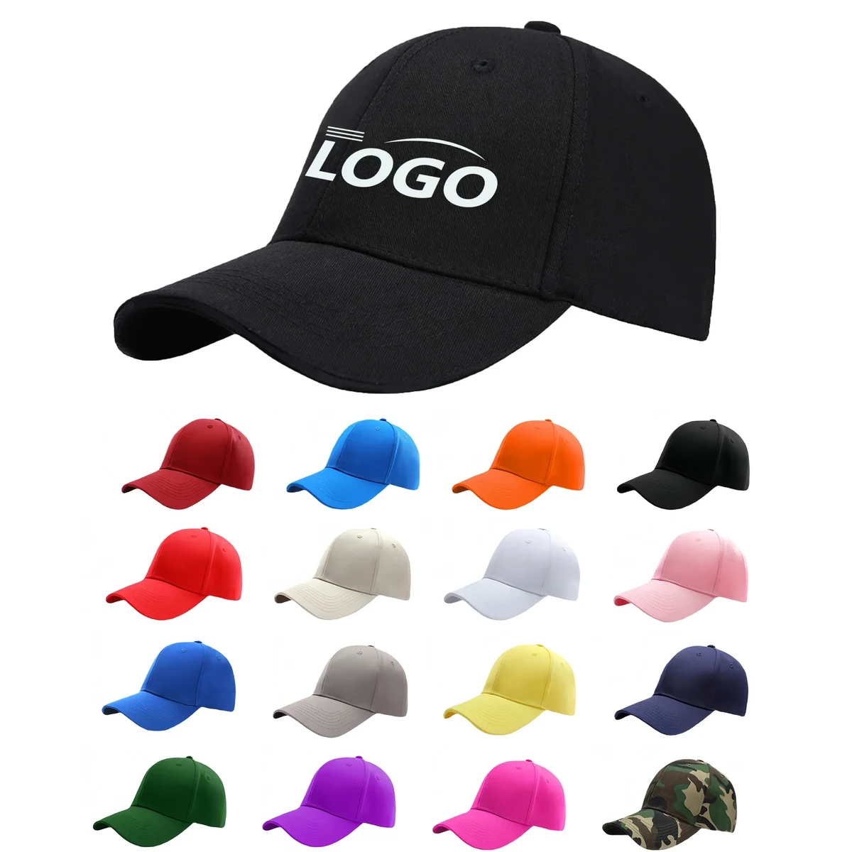 Sun Protection Adjustable Cotton Baseball Cap 1