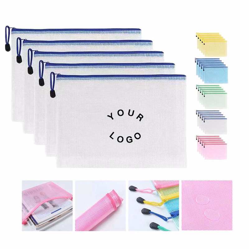 PVC A4 Zipper File Bag Clear Waterproof