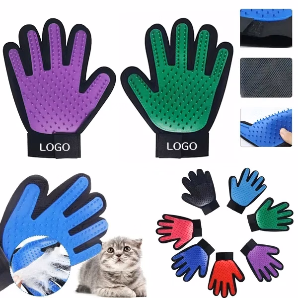 Pet Hair Removal Gloves with Dogs Cats Horses