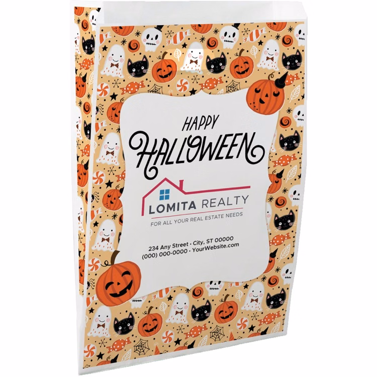 Halloween Scatter Design 3 Merchant Paper Bag (9" x 13" x 2.5")