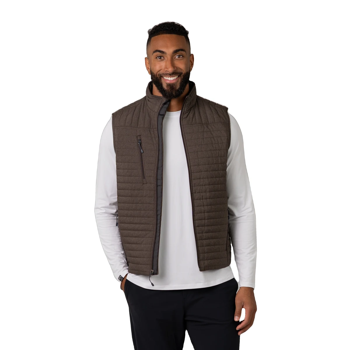 Storm Creek Men's Front Runner 120 GSM Heather Insulated Quilted Vest 1